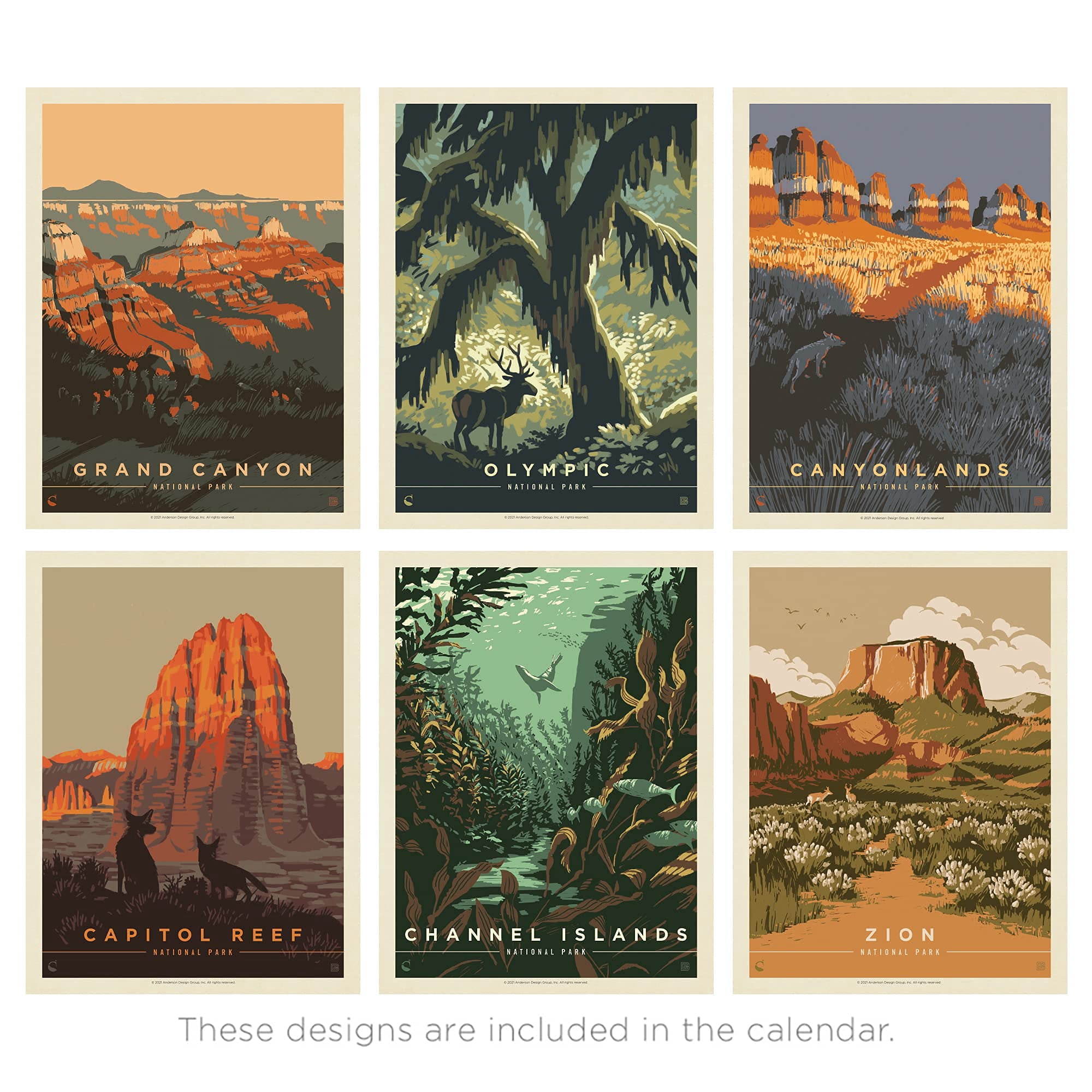 Americanflat 18 Month Wall Calendar - August 2021 to January 2023 - Large Format with 10" x 26"