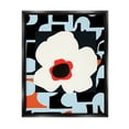 thumbnail image 4 of Stupell Industries Retro Floral Shapes Abstract Geometric Petals Silhouette Graphic Art Jet Black Floating Framed Canvas Print Wall Art, Design by Deborah Velasquez, 4 of 5