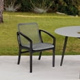 thumbnail image 2 of Brighton Outdoor Patio Dining Chair in Dark Eucalyptus Wood and Grey Rope, 2 of 12