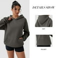 thumbnail image 5 of OQQ Women's Hooded Pullover Sweatshirt - Long Sleeve - Fashionable Fall/Winter Top with Front Pockets Design, 5 of 7