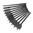 thumbnail image 2 of 11Pcs Hex Shank Flat Drill Bits Hard Professional Black Spade Drill Head for Wood Working, 2 of 5