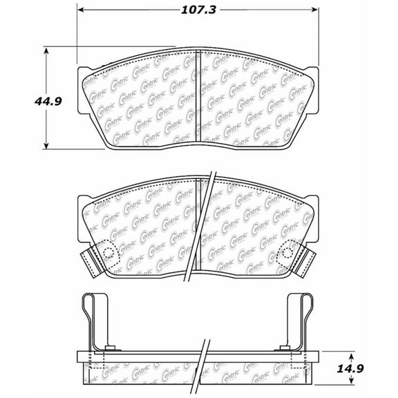 Centric (105.02760) Posi Quiet Brake Pad, Ceramic