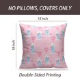 thumbnail image 2 of LALILO Throw Pillow Covers Cute Little White Bunny With Heart Cushion Cover 18" x 18", 4004 Pack, 2 of 6