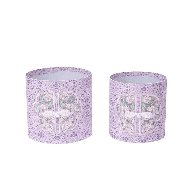 Zhuge regalo, flores, caja de embalaje para regalo, cubo chino con forma de nube para abrazar los hombros, cubo para arreglos florales (morado)