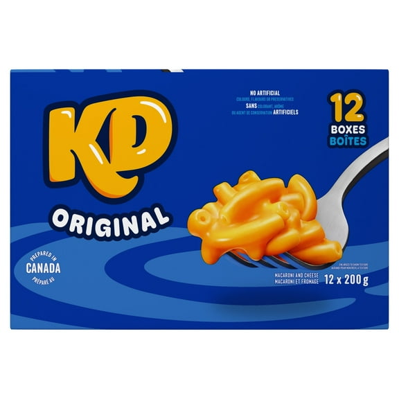 KD Kraft Macaroni & Cheese Dinner Original - 12x200g, 2400g/84.65 oz