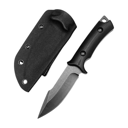HUAAO EDC Knives Stylish Tactical Fixed Blade, Made of 8Cr13Mov Steel with A Sheath, Featuring a Black G10 Handle Suitable for Jungle, Camping, and Outdoor Use