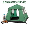 thumbnail image 1 of 6 Person Instant Cabin Tent for Camping, Breathable Pop-up Tents with Carry Bag, Waterproof, Hiking&Traveling, Green, 1 of 10