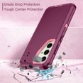 thumbnail image 4 of I-HONVA For Samsung Galaxy S25/S24 Case,3-Layer Military Grade Drop Protection Anti-Slip Rugged Shockproof Dustproof Protection 6.2 inch Phone Case,Purple Pink, 4 of 7