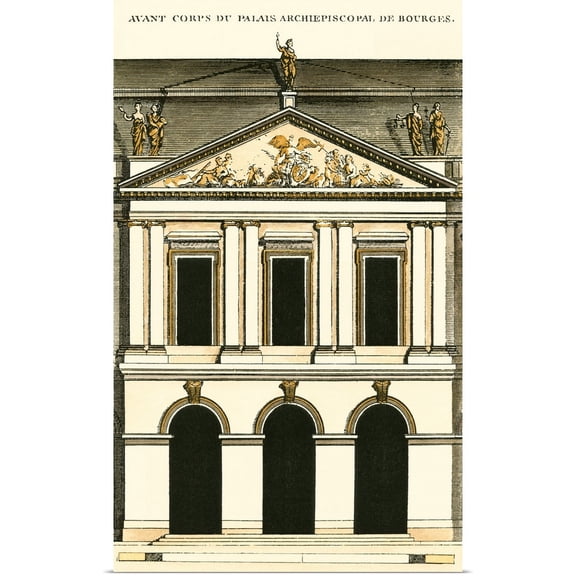 Great BIG Canvas | Rolled Vision Studio Poster Print entitled Building Facade III