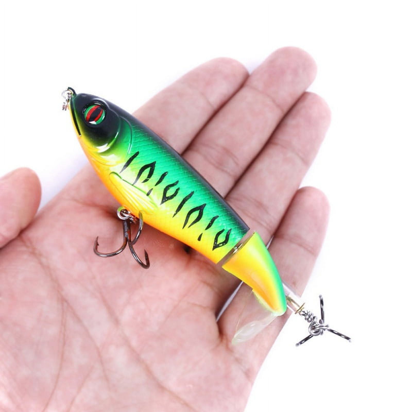 9cm/17g Fishing Lure 3D Eyes Plopper With Soft Rotating Tail Fishing Tackle  Artificial Hard Bait 