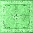 thumbnail image 1 of Ahgly Company Indoor Square Medallion Emerald Green Traditional Area Rugs, 7' Square, 1 of 4