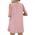 thumbnail image 3 of Vestido Informal de Verano para Mujer, con Lunares, Cuello en V, Sin Mangas y Bolsillos, Rosa , Talla S, 3 of 8