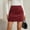 Wine, variant on Sevevn Women's High Waist Faux Suede Bodycon A-Line Short Mini Skirt Khaki L
