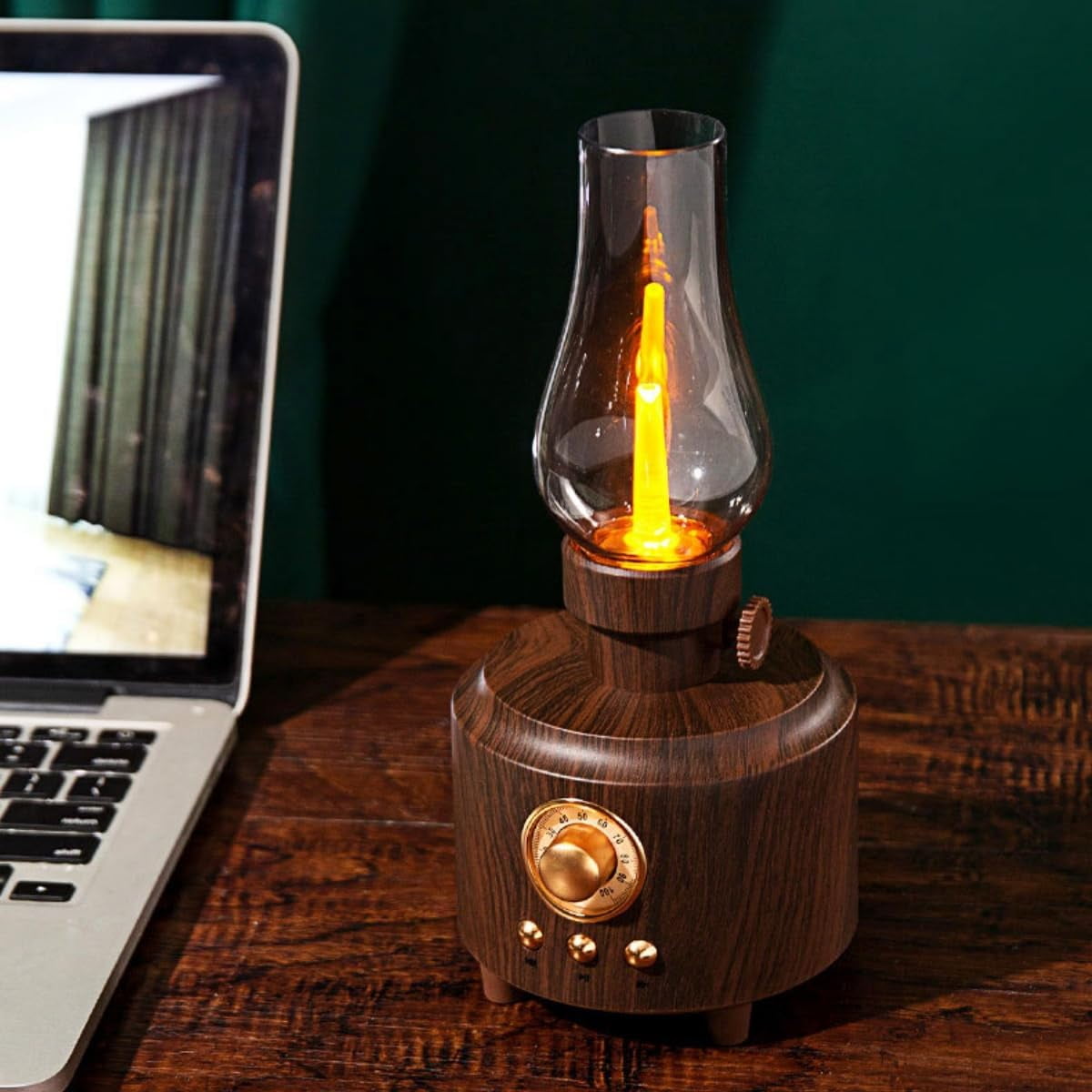 Bluetooth Speaker, Retro Kerosene Lamp Speaker, Rechargeable Portable Night Light, Table Lamp Scene Speaker, Suitable for Bedroom, Cafe, Bar, Desk Decoration, Outdoor Camping