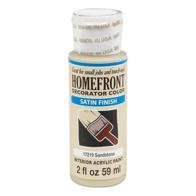 Homefront 17219N Decorator Interior Satin Acrylic Paint Sandstone - 2 oz - pack of 3