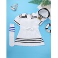 thumbnail image 5 of IEFiEL, uniforme de marinero para niñas, disfraz de Cosplay, coro escolar, novedad, actuación de fiesta, Ropa de baile, vestido con sombrero, conjunto de calcetines, 5 of 5
