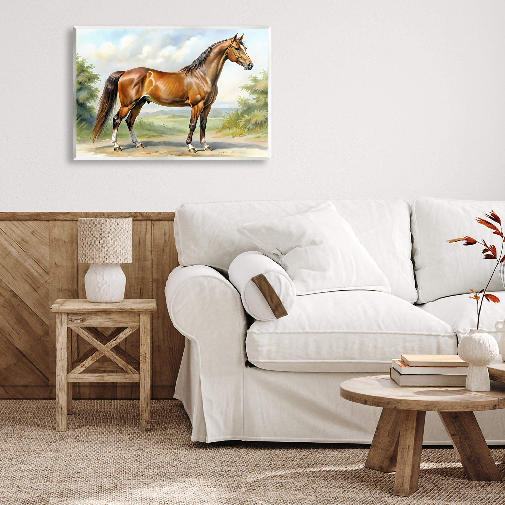 Stupell Industries Majestic Horse in Pastoral Landscape Wall Plaque Art, design by Creative Studio