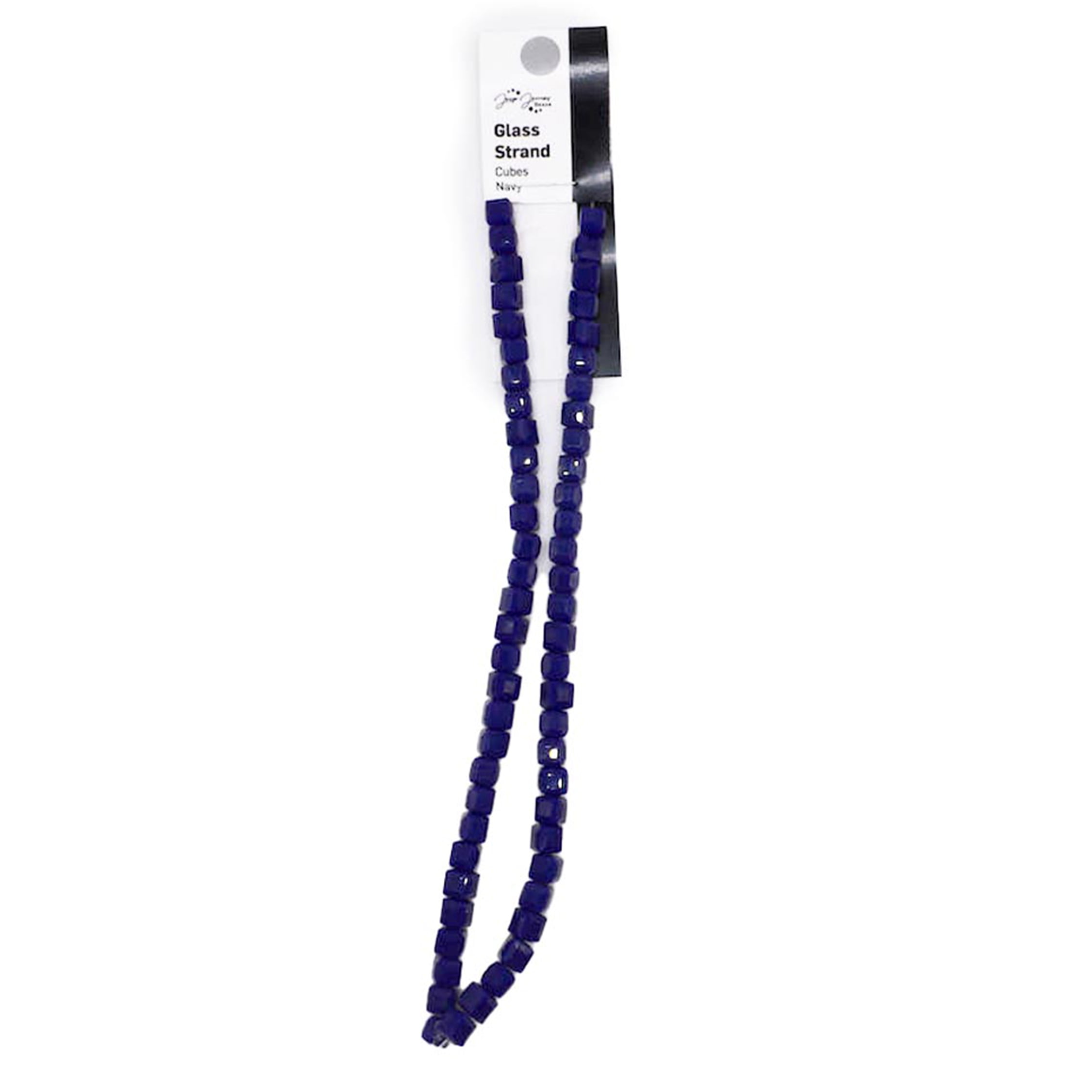 (3 pack) Jesse James Beads Navy Cube Glass Bead – Multi-Purpose Craft Bead for Ages 16+, Unisex, 1 Piece