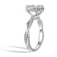 thumbnail image 2 of Cora Jewellery 2CT Twisted Shank Pear Moissanite Engagement Ring For Women, 18K White Gold, 2 of 5