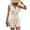 Beige, variant on Women's Summer Casual Rompers Shorts Jumpsuit, Patchwork, Sleeveless, Solid Color, Elastic Waist, Made of 95% Polyester and 5% Spandex, for Various Occasions