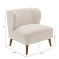 thumbnail image 6 of Vesper Milky White Textured Polyester Boucle Fabric Accent Chair, 6 of 10