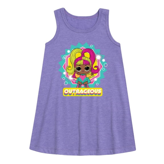 LOL Surprise! Dolls - Outrageous -Glow Grrrl - Toddler & Youth Girls A-line Dress