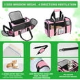 thumbnail image 3 of 20" Large Soft Sided Cat Carrier for Cats Under 25 lbs, Foldable Dog Carrier for 2 Small Cats - Pink, 3 of 6