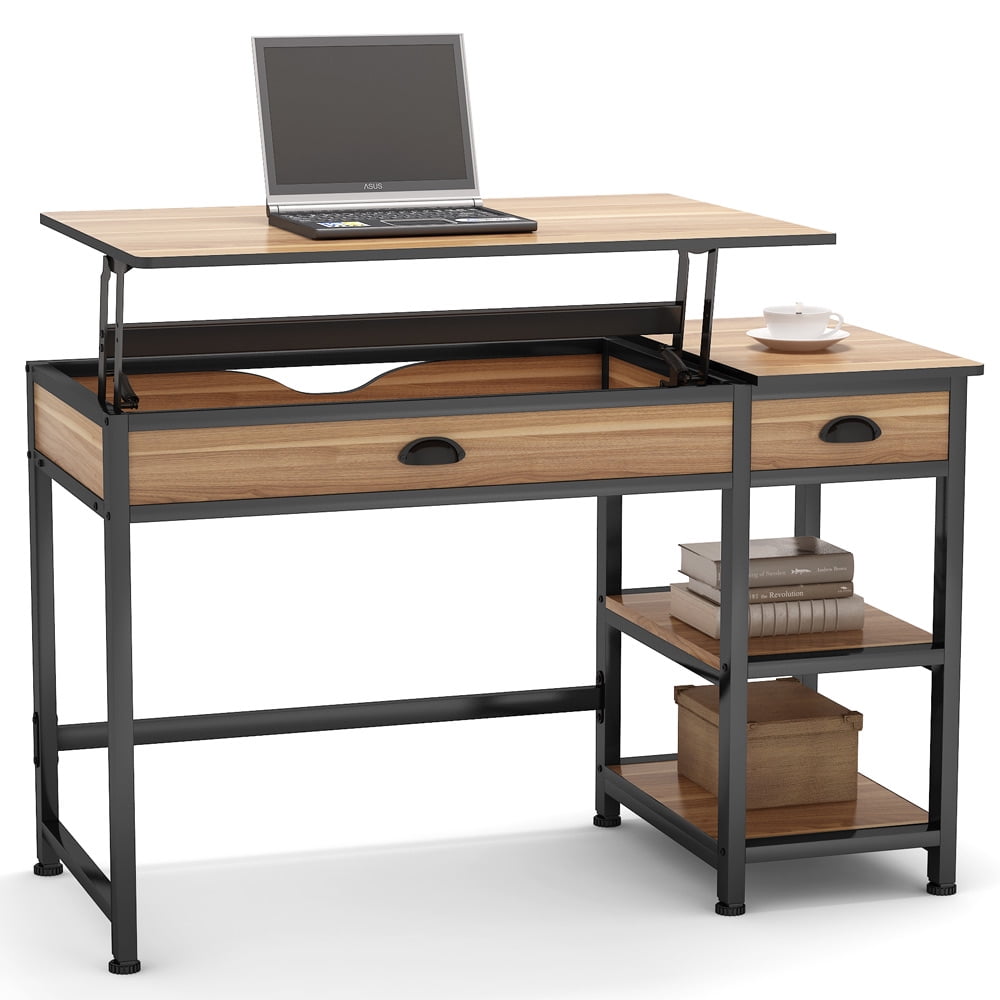 Tribesigns Vanity Table with Lighted Mirror 8 Lights Drawer/&Storage Shelves Desk