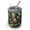 Dark Green Toned, variant on 12oz Coffee Tumblers Dark Green Toned Dinosaur and Volcano Pattern Stainless Steel Vacuum Insulated Travel Tumbler Coffee Cups Mug with Lid and Straw with Cleaning Brush for Cold & Hot Drinks