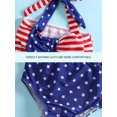 thumbnail image 4 of Inevnen Toddler Girls Two Piece Swimsuit American Flag Star Bathing Suits Beach Baby 4th July Pool Bikini Bathing Suit, 4 of 6