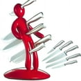 thumbnail image 1 of Kitchen Knife Holder, Stabbed Man Kitchen Knife Block Sl Red Human Shaped Stabbed Man Knife Holder Multifunction For Meat Cle with Knife silver, 1 of 1
