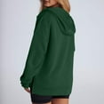 thumbnail image 4 of Htigea Womens Oversized Half Zip Hoodies Textured Long Sleeve Casual Hooded Sweatshirts Loose Fall Pullover Tops with Pockets Army Green S, 4 of 5
