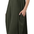 thumbnail image 7 of J. METHOD Women's Sleeveless Adjustable Spaghetti Strap Lightweight Loose Fit Maxi Long Dress NEWDR25 Hunter Green S, 7 of 7