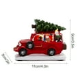 thumbnail image 4 of Christmas Vintage Red Truck LED Light Decor,Holiday Truck Collectible Figurine Sculpture Table Decor,Red Car and Christmas Tree Resin Ornament for Home,Table,Garden,Bar,Bookshelf,Fireplace, 4 of 8