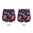 thumbnail image 3 of Pofeuu American With Lips Print Women's Athletic Shorts Running Workout Shorts Tummy Control Quick Dry Gym Shorts with Pockets Double layer sports shorts-X-Large, 3 of 7