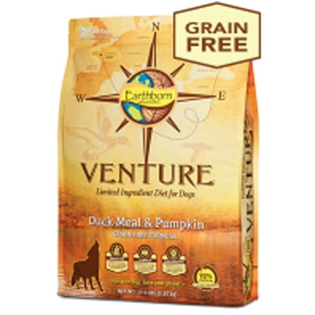 UPC: 0034846570120 | Earthborn Holistic Venture Grain-Free Limited Ingredients Duck & Pumpkin Dry Dog Food  4 lb