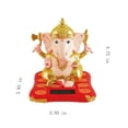 thumbnail image 2 of Rugerasy Hindu Ganesha Elephant Figures Dancing Toys For Car Dashboard Decoration, Solar Powered, Ganesha Figurines Miniature Zen Meditation Decor,For Window Desk, 2 of 5