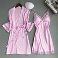 thumbnail image 2 of Skpblutn Underwear Satin Silk Pajamas Nightdress Women Robes Underwear Sleepwear Underwear Pink Xl, 2 of 5