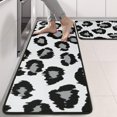 thumbnail image 2 of Kitchen Rugs Sets Of 2,White and Gray Of Leopard Print Anti Fatigue Kitchen Mat Rugs Non Slip Washable,Decorative Kitchen Floor Mats for Kitchen,Sink,Laundry,17"x47"+17"x47", 2 of 5