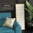 thumbnail image 6 of Red Lantern 4 ft. Short Window Pane Shoji Screen - Natural - 5 Panels, 6 of 7
