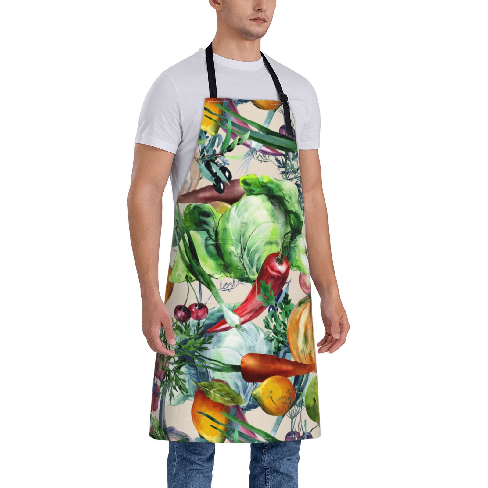 Kdxio Vegan1 Apron with Pockets Adjustable Kitchen Aprons for Men Women Waterproof Aprons for Cooking,Drawing,Crafting, Baking Household Cleaning