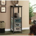 thumbnail image 2 of Gallerie Decor Soho Mid-Century Solid Wood/Steel Tower Table in Blue, 2 of 2
