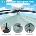 thumbnail image 4 of Gymax Beach Tent Sun Shelter w/ Canopy Pop-Up 3-4 Person Easy Setup Extended Floor Green, 4 of 10