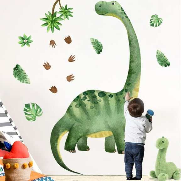Large Dinosaur Wall Decals for Boys Room, DILIBRA  Removable Kids Dinosaur Wall Decor, Peel & Stick Dino Wall Stickers for Nursery Bedroom
