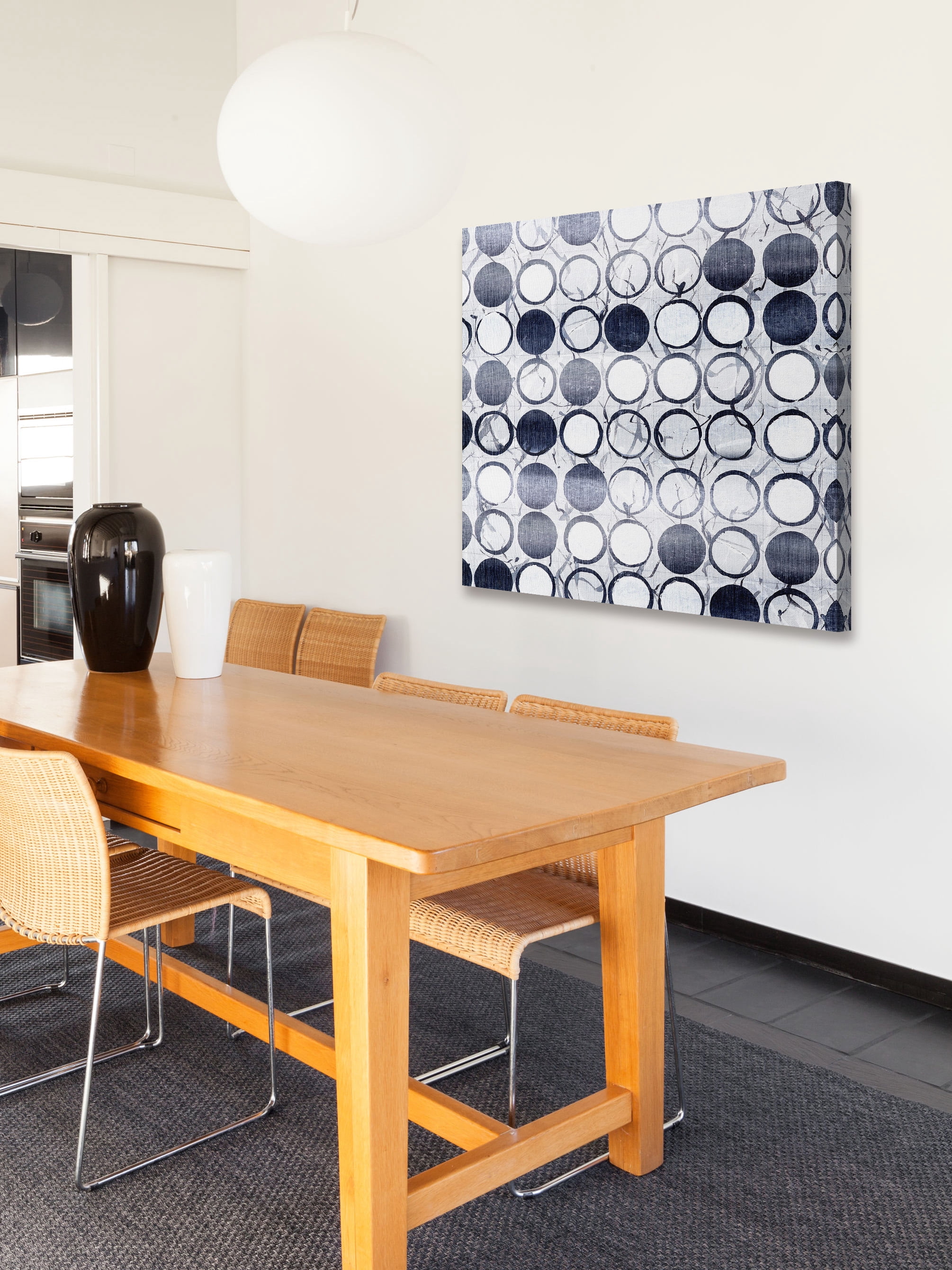 "Circle Shades" Painting Print on Wrapped Canvas