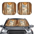 thumbnail image 2 of Wukai Golden Drapes Pillars Clouds Print Windshield Sun Shade, Car Front Window Shades Sunshade Cover Sun Visor Shield Block Automotive Interior Protector Blocks UV Rays-Small, 2 of 6