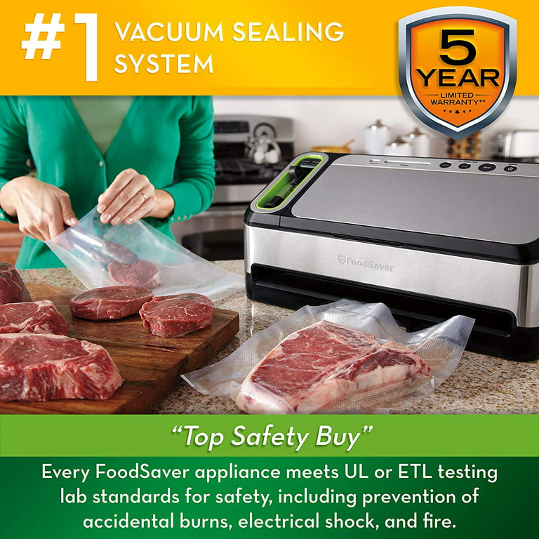 FoodSaver Vacuum Sealer Machine with Automatic Bag Detection, Sealer Bags  and Roll, and Handheld Vacuum Sealer for Airtight Food Storage and Sous  Vide, Silver Vacuum Sealing System