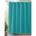 thumbnail image 3 of Teal Waterproof Fabric Shower Curtain, Turquoise Pure Teal Shower Curtain for Bathroom Curtains Bathtubs Hotel Washable Shower Curtains with 12 Hooks Stall 48x72in, 3 of 6