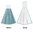 thumbnail image 2 of Disketp Turquoise Wooden1 Hanging Kitchen Towel Tie Towels Tea Bar Dish Cloths Dry Towel for Laundry Room Decor (18*14in), 2 of 7
