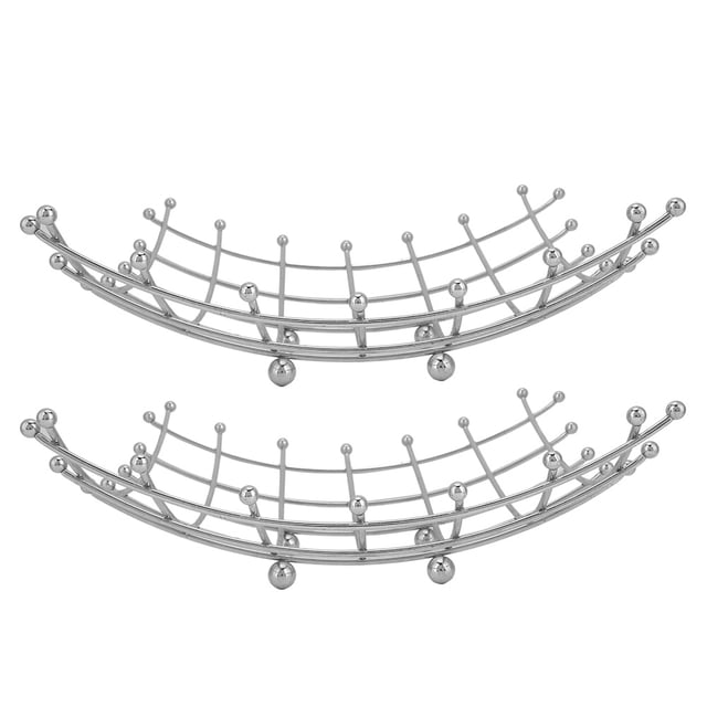 Fruit Basket Bowl,2PCS Stainless Steel Fruit Vegetable Basket Bowl Vegetable Rack Finest Materials